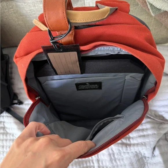 Bellroy Red Canvas Backpack - Picture 2 of 2